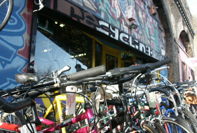Recycling bikes